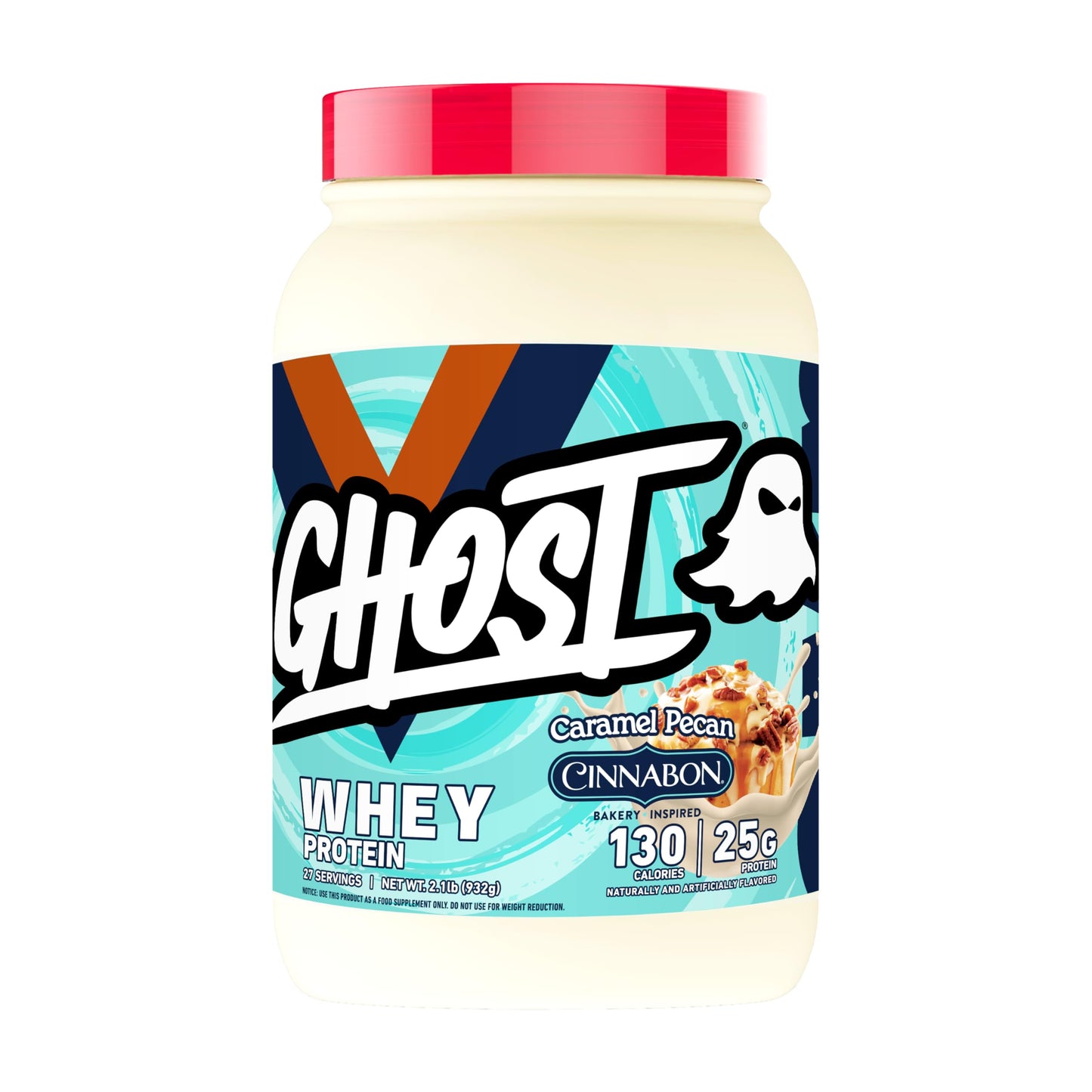 GHOST Whey Protein Powder – Cinnabon Caramel Pecan 2LB | 25G Protein