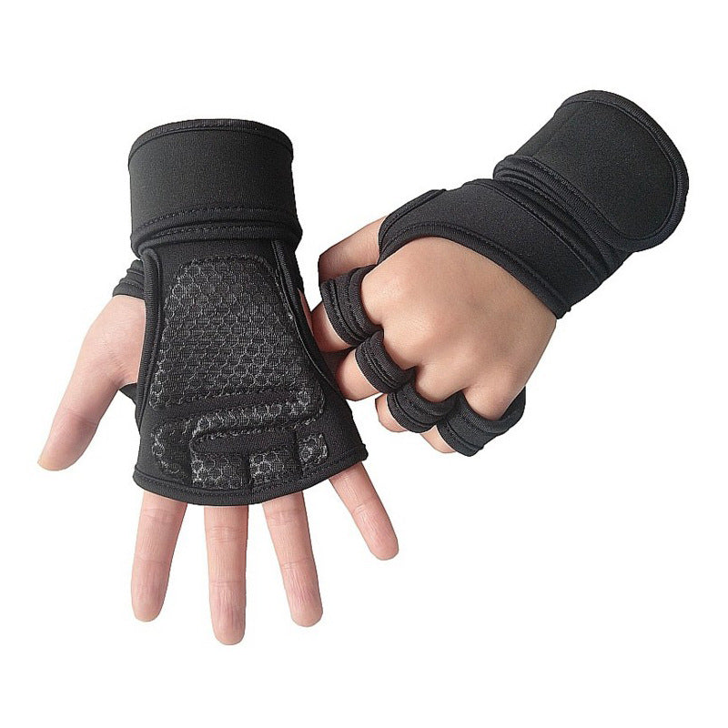 Weightlifting Half-Finger Gloves – Palm Protection & Grip Support | Men & Women