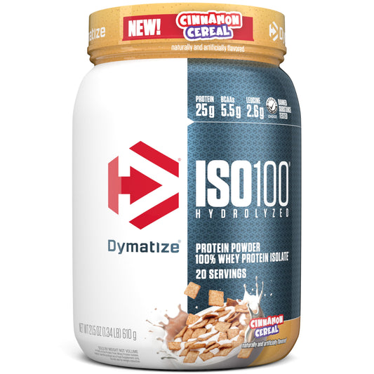 Dymatize ISO100 Hydrolyzed Whey Isolate Protein – Cinnamon Cereal 20 Servings