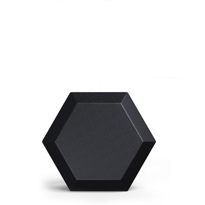 Rubber Hex Dumbbell – Knurled Chrome Handle | Anti-Roll Design | Home & Gym Use