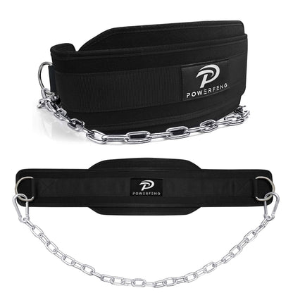 Dip Belt for Weight Lifting: Dip Belt with Heavy Duty Steel Chain for Weighted Dips Pull Ups Squats - Weighted Dip Belt for Strength Training Gym Home - Mphav.u