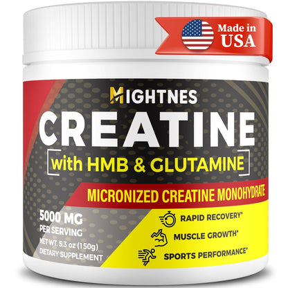 Creatine Monohydrate - Creatine Powder for Men - Creatine for Women - Creatine HMB - Micronized Creatine Powder - Creatine Glutamine| for Muscle Growth & Recovery| Creatine 3000mg Per Serv Unflavored - Mphav.u