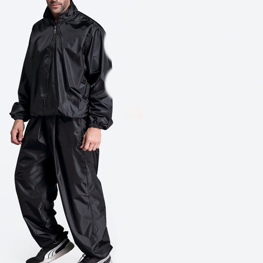 Plus Size Men's Sauna Sweat Suit – Full Body Workout Suit for Weight Loss & Cardio Training