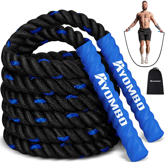 Heavy Weighted Jump Rope 1.5lb – Full Body Workout | Men, Women & Kids | Home Gym Cardio