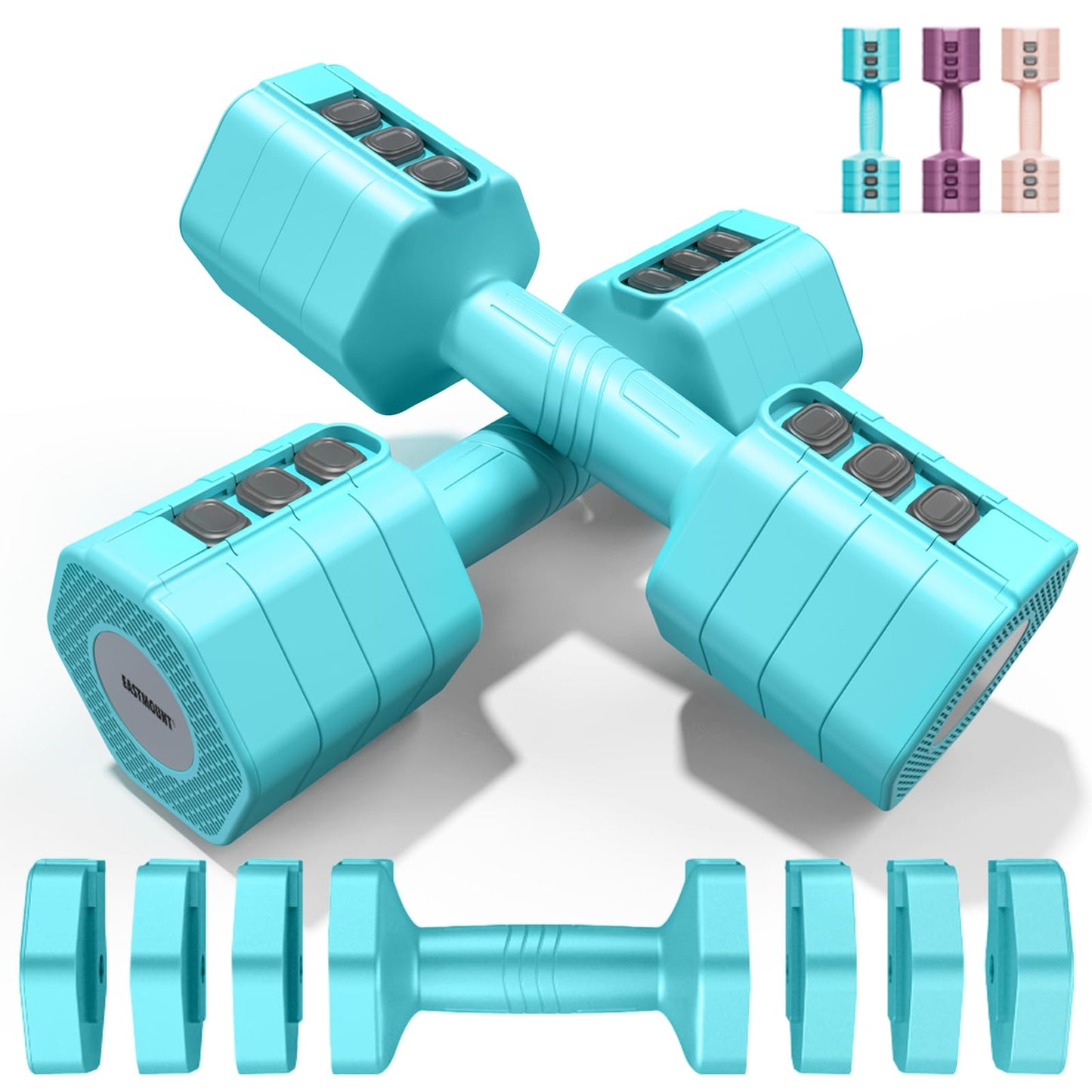 EAST MOUNT 4-in-1 Adjustable Dumbbell Set