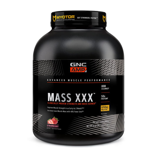 GNC AMP Mass XXX Protein Blend | 50g with MyoTor & Creatine | Strawberry