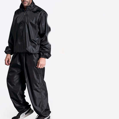 Plus Size Men's Sauna Sweat Suit – Full Body Workout Suit for Weight Loss & Cardio Training