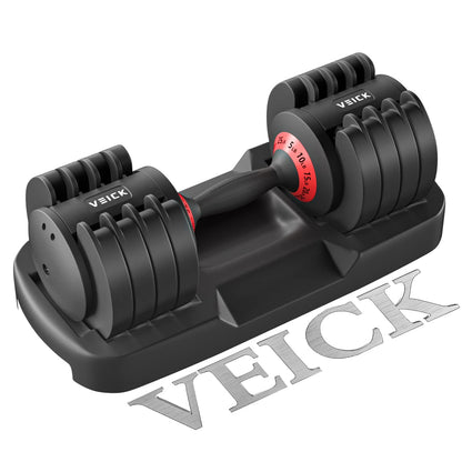 VEICK 5-in-1 Adjustable Dumbbell Set 5–25 LBS | Fast-Adjust Home Gym Dumbbell for Men & Women