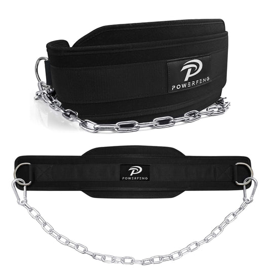 Dip Belt for Weight Lifting: Dip Belt with Heavy Duty Steel Chain for Weighted Dips Pull Ups Squats - Weighted Dip Belt for Strength Training Gym Home - Mphav.u