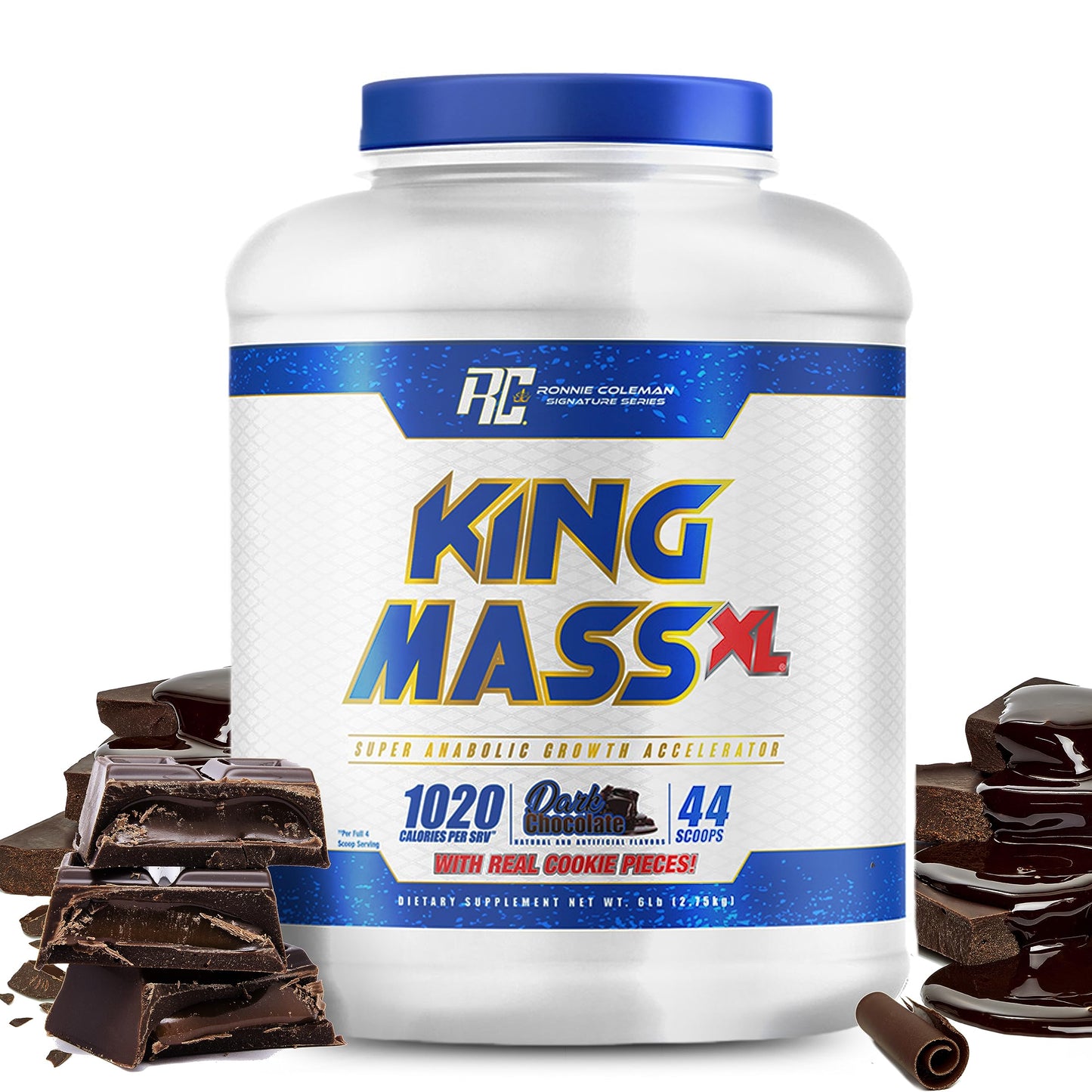Ronnie Coleman King Mass XL – 1000+ Cal | 60g Protein | 180g Carbs | Chocolate 6 lbs